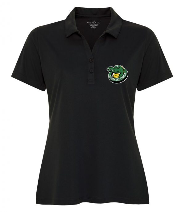 #41- Black ATC Ladies Dryfit Golf Shirt- Embroidered